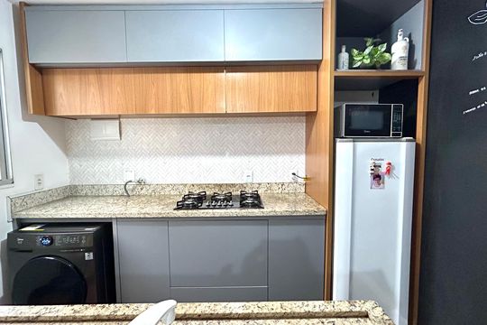 Cozinha de apartamento para alugar com 2 quartos, 43m² em Água Chata, Guarulhos