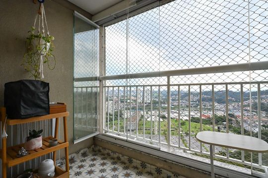 Varanda de apartamento à venda com 3 quartos, 72m² em Jardim Maria Rosa, Taboão da Serra