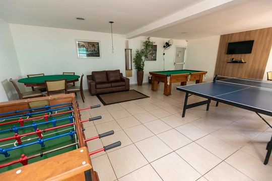 SALA DE JOGOS de apartamento para alugar com 3 quartos, 96m² em Mansões Santo Antônio, Campinas