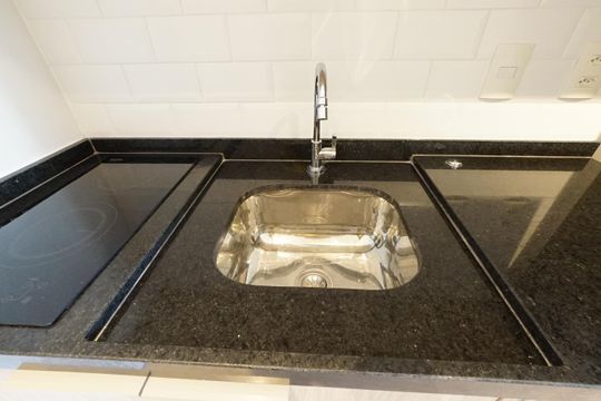 Cozinha de kitnet/studio para alugar com 1 quarto, 24m² em Vila Mariana, São Paulo