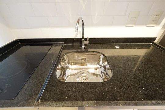 Cozinha de kitnet/studio para alugar com 1 quarto, 24m² em Vila Mariana, São Paulo