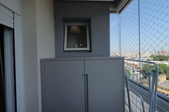 Varanda da Suíte de apartamento à venda com 2 quartos, 63m² em Jardim, Santo André