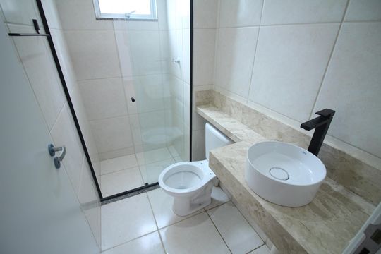 Banheiro de apartamento para alugar com 2 quartos, 50m² em Bairro da Glória, Contagem