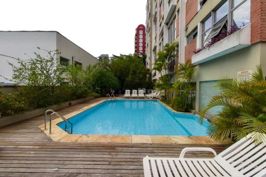 Área comum - Piscina de apartamento para alugar com 1 quarto, 45m² em Vila Clementino, São Paulo