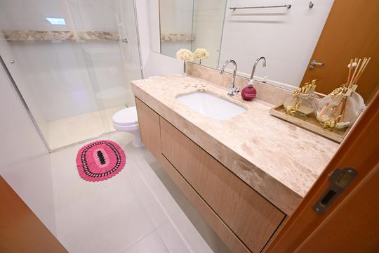 Banheiro Suíte 2 de apartamento à venda com 3 quartos, 125m² em Jardim América, Goiânia