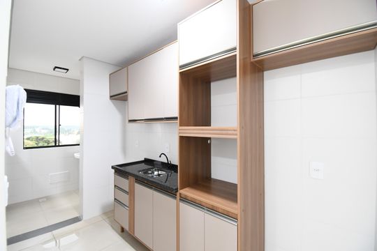 Cozinha de apartamento para alugar com 2 quartos, 46m² em Pedro Moro, São José dos Pinhais