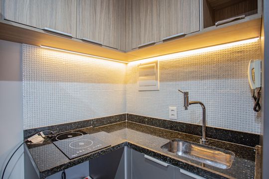 Cozinha de kitnet/studio à venda com 1 quarto, 31m² em Ipiranga, São Paulo