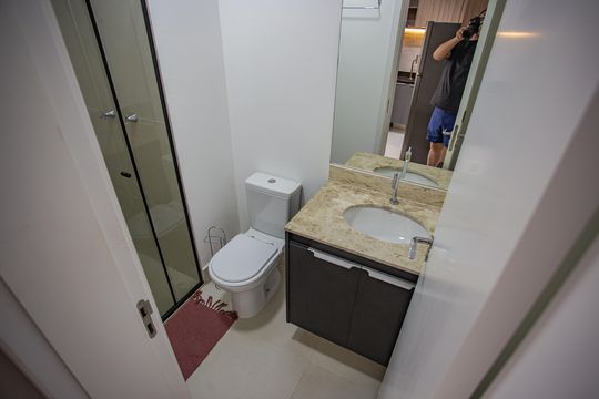 Banheiro de kitnet/studio à venda com 1 quarto, 31m² em Ipiranga, São Paulo