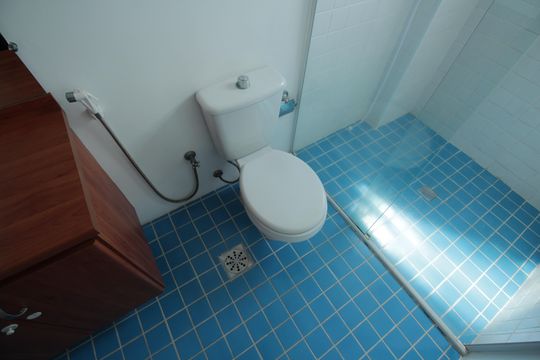 Banheiro de apartamento para alugar com 2 quartos, 90m² em Campo Grande, Santos