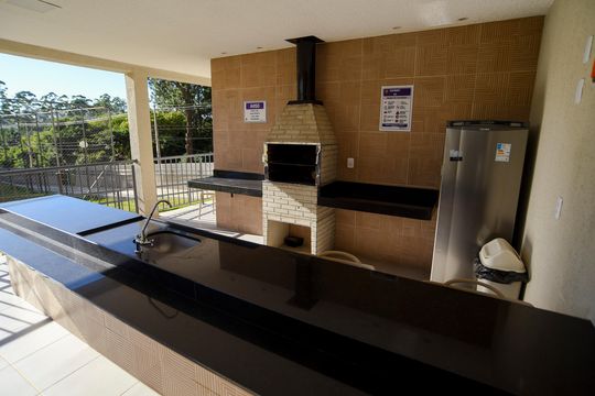 Área comum - Churrasqueira de apartamento para alugar com 2 quartos, 43m² em Jardim Krahe, Viamão
