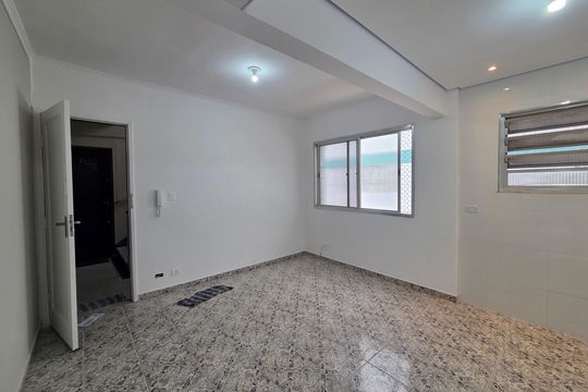 Sala de apartamento para alugar com 1 quarto, 40m² em Boqueirão, Praia Grande