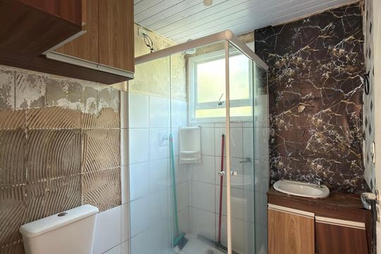 Banheiro Social de apartamento à venda com 2 quartos, 47m² em Montanhão, São Bernardo do Campo