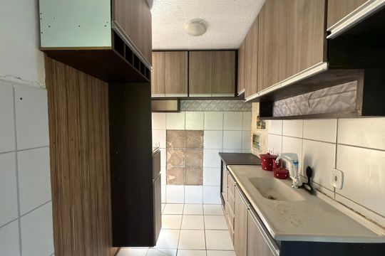 Cozinha e Área de Serviço de apartamento à venda com 2 quartos, 47m² em Montanhão, São Bernardo do Campo