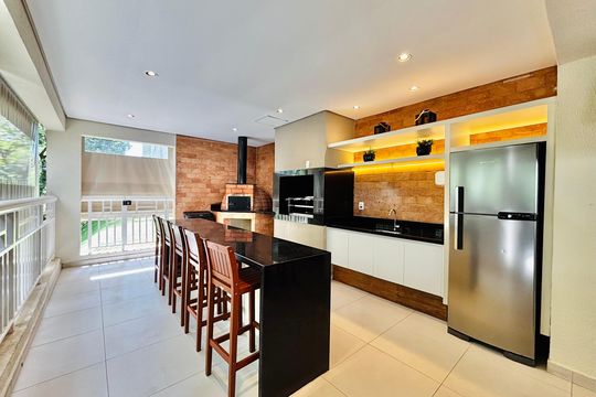 Área comum - Churrasqueira 1 de apartamento à venda com 3 quartos, 123m² em Tamboré, Santana de Parnaíba