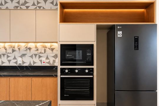Cozinha de apartamento para alugar com 3 quartos, 120m² em Bela Vista, São Paulo