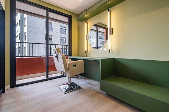 Área comum de kitnet/studio para alugar com 1 quarto, 25m² em Sumarezinho, São Paulo