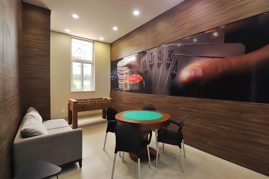 Área comum - Espaço de jogos de apartamento para alugar com 2 quartos, 76m² em Jardim, Santo André