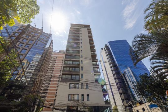 Fachada de kitnet/studio para alugar com 1 quarto, 36m² em Itaim Bibi, São Paulo
