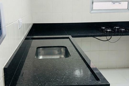 Cozinha de apartamento à venda com 2 quartos, 62m² em Vila Claudia, São Paulo