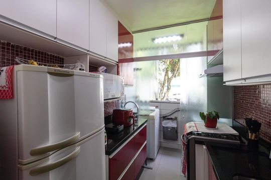 Cozinha de apartamento à venda com 2 quartos, 54m² em Vila Rio de Janeiro, Guarulhos