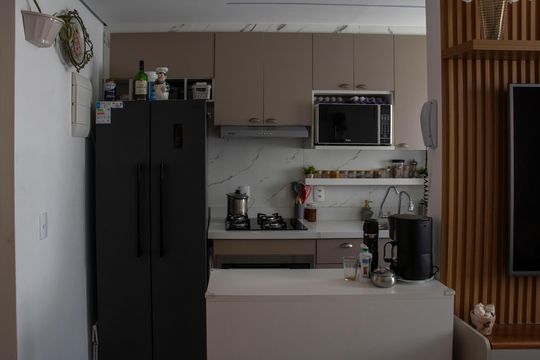 Cozinha de apartamento à venda com 2 quartos, 47m² em Colônia (zona Leste), São Paulo