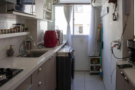 Cozinha de apartamento à venda com 2 quartos, 47m² em Colônia (zona Leste), São Paulo