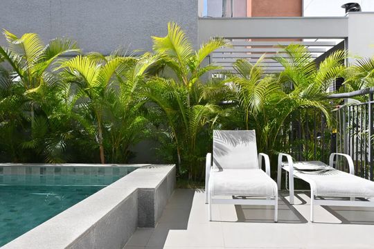 Área externa de apartamento para alugar com 1 quarto, 27m² em Moema, São Paulo