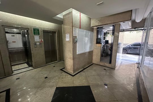 Hall de entrada de kitnet/studio para alugar com 1 quarto, 36m² em Centro, São Vicente