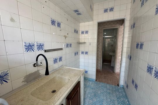 Cozinha de kitnet/studio para alugar com 1 quarto, 36m² em Centro, São Vicente