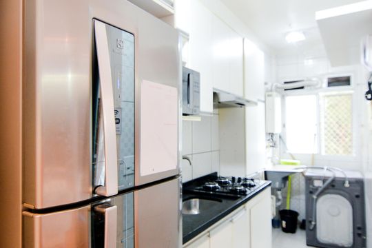 Cozinha de apartamento para alugar com 3 quartos, 56m² em Jardim Testae, Guarulhos