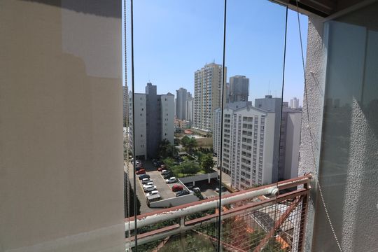 Varanda da Sala de apartamento para alugar com 1 quarto, 48m² em Vila Prudente, São Paulo