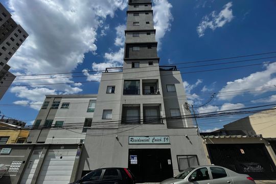 Fachada + Placa de apartamento à venda com 1 quarto, 38m² em Cidade Patriarca, São Paulo