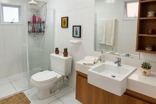Banheiro de apartamento à venda com 2 quartos, 143m² em Centro, Santo André