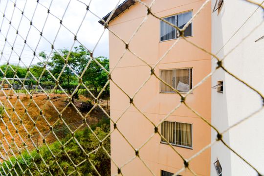Vista da Sala de apartamento à venda com 2 quartos, 47m² em Pimentas, Guarulhos