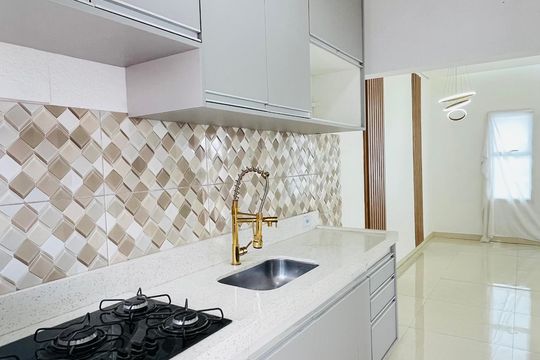 Cozinha de casa de condomínio para alugar com 2 quartos, 70m² em Residencial San Diego (paysage Serein), Cotia