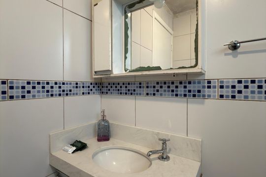 Banheiro Social de apartamento para alugar com 1 quarto, 48m² em Vila Florida, São Bernardo do Campo