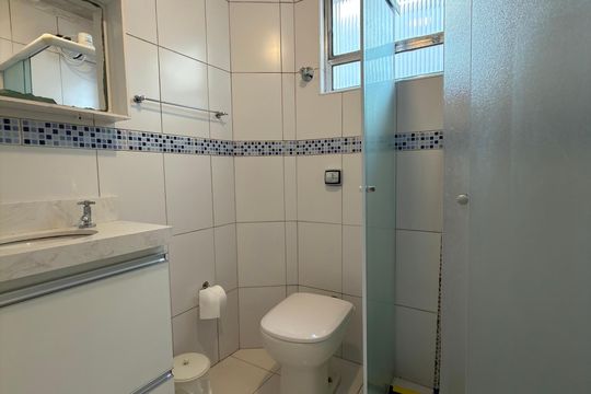 Banheiro Social de apartamento para alugar com 1 quarto, 48m² em Vila Florida, São Bernardo do Campo