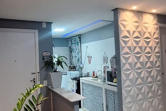 Sala de Jantar/ Cozinha de apartamento para alugar com 2 quartos, 46m² em Santo Afonso, Novo Hamburgo