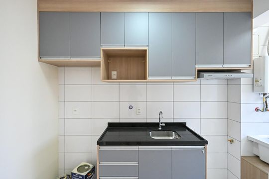 Cozinha de apartamento para alugar com 2 quartos, 45m² em Vila Andrade, São Paulo