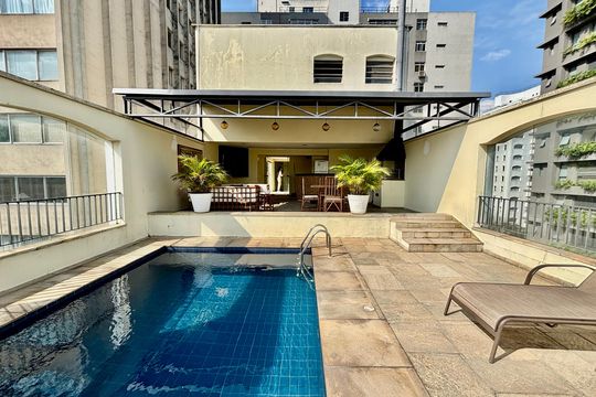 Rooftop  de apartamento para alugar com 1 quarto, 45m² em Jardim Paulista, São Paulo