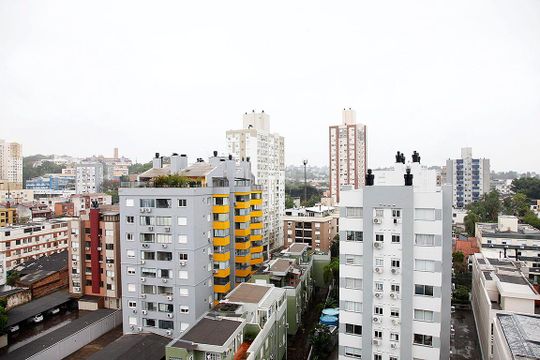 Sala Estar Vista de apartamento à venda com 2 quartos, 50m² em Rio Branco, Porto Alegre