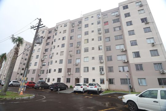 Fachada do bloco de apartamento à venda com 2 quartos, 46m² em Mato Grande, Canoas