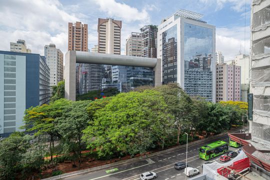 Vista do Quarto de apartamento para alugar com 1 quarto, 35m² em Bela Vista, São Paulo