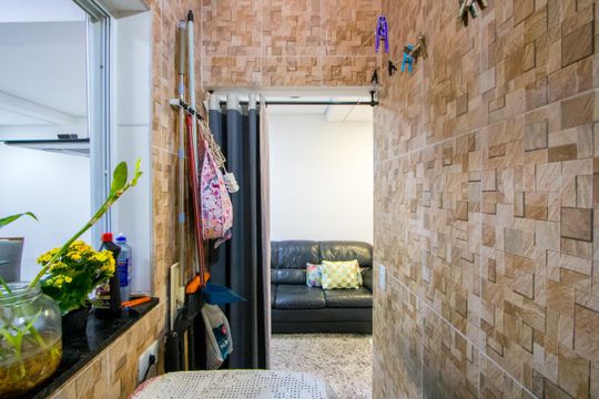 Área de serviço de apartamento à venda com 2 quartos, 42m² em Vila Alzira, Santo André