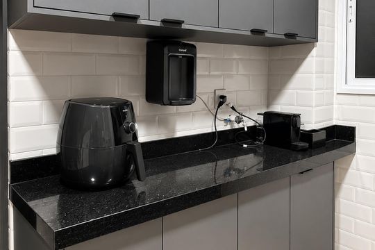 Cozinha de apartamento para alugar com 2 quartos, 55m² em Vila Scarpelli, Santo André