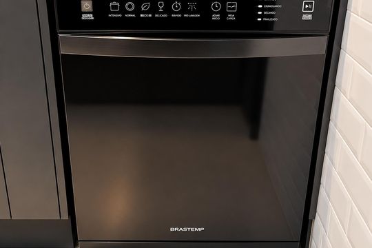 Cozinha de apartamento para alugar com 2 quartos, 55m² em Vila Scarpelli, Santo André