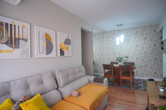 sala  de apartamento à venda com 3 quartos, 82m² em Ouro Branco, Novo Hamburgo