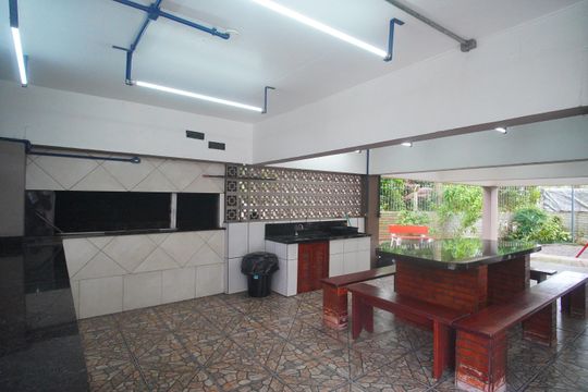 Área comum - Churrasqueira de apartamento à venda com 3 quartos, 82m² em Ouro Branco, Novo Hamburgo