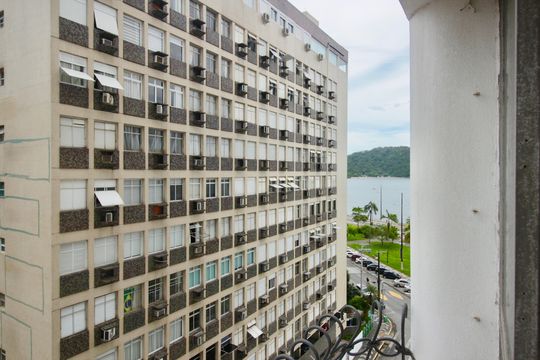 Vista da Sala de apartamento para alugar com 3 quartos, 195m² em Ponta da Praia, Santos