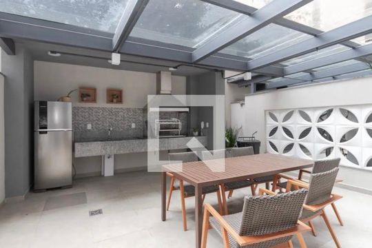Área comum de kitnet/studio para alugar com 1 quarto, 25m² em Brooklin, São Paulo